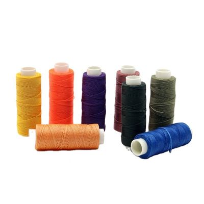 12g 60m Spun Yarn Sewing Hand Stitching Waxed Thread for Leather DIY 80 Colors Custom Made