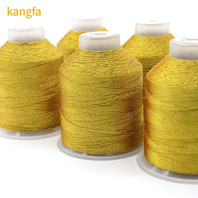 Sparkling Metallic Embroidery Thread for Machines Cords and Braids in Golden Shades