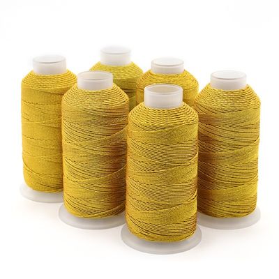 6ply Magic Sparkle Color Braided Bracelet Jewelry Thread Hand Craft Accessories Gold color Metallic Threads