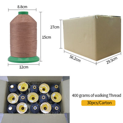 High Tenacity Filament Polyester Braid Thread For Shoes/bag/leather Pattern Dyed Teabag