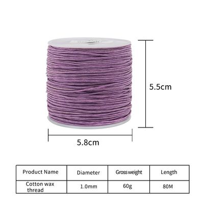 Waterproof Sewing Stitching Cotton Waxed Thread Cord for Leather 1mm