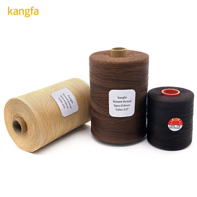 100% Polyester 1kg Color Hand Sewn Flat Wax Thread For Leather goods with 240 colors