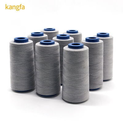 40/2 100% Spun Polyester Cotton Sewing Thread for Touch Screen Silver Conductive Yarn