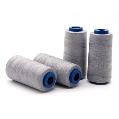 40/2 100% Spun Polyester Cotton Sewing Thread for Touch Screen Silver Conductive Yarn