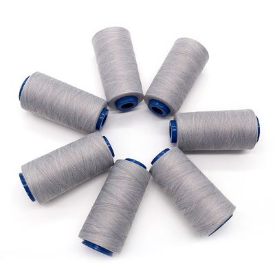 40/2 100% Spun Polyester Cotton Sewing Thread for Touch Screen Silver Conductive Yarn