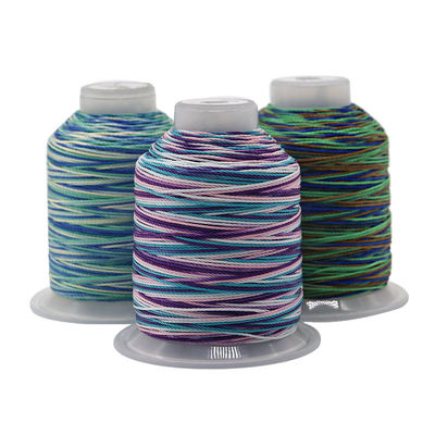 Low Shrinkage 100% Polyester Multi Color Sewing Threads for Yarn Count 3Plys Weaving Crafts