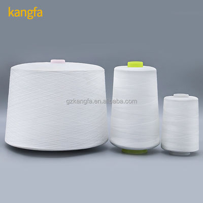 Manufacture Produce Spun Polyester Yarn OEM Raw White 60/2 with Chemical Resistance