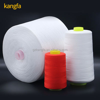 Manufacture Produce Spun Polyester Yarn OEM Raw White 60/2 with Chemical Resistance
