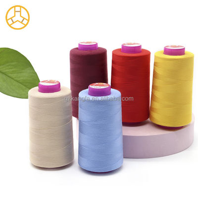 Supply Polyester Cotton Thread 40/2 5000 Yards 100% Spun Sewing Thread for Tablecloth