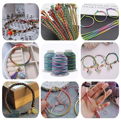 Plastic Cone Material Multi Color Rainbow High Tenacity Polyester Sewing Thread Spool