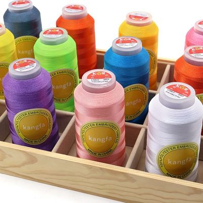 700 Vibrant Colors for 120D/2 Polyester Embroidery Thread on Hard and Thick Materials