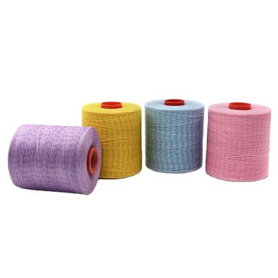 Weaving 0.8MM 100% Polyester Waxed Thread for Leather Sewing 210D/16 Flat Waxed Thread