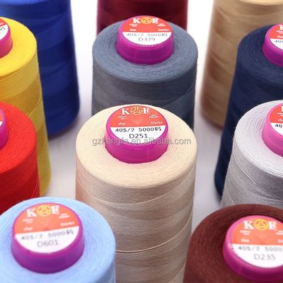 5000yds Sewing Machine Thread 100% Spun Polyester Sewing Thread 40/2 OEM ODM Accepted