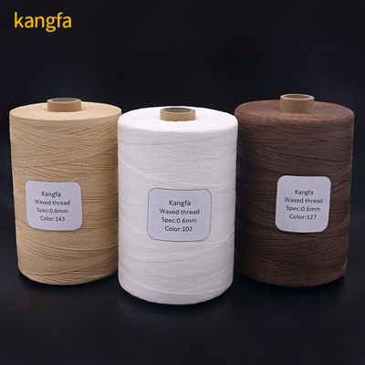 Black 0.6mm 1mm 100% Polyester Flat Waxed Braided Thread for Leatherware Waterproof