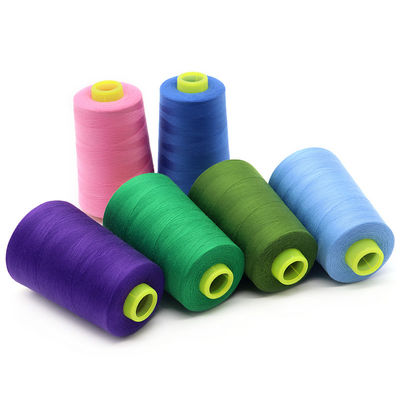 Low Moq 40/2 5000yds Dyed Spun 100% Polyester Sewing Thread for Hand Knitting Durable