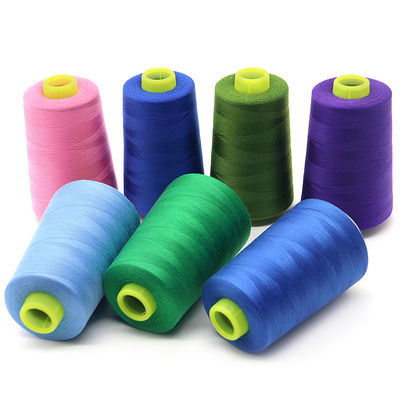 Low Moq 40/2 5000yds Dyed Spun 100% Polyester Sewing Thread for Hand Knitting Durable