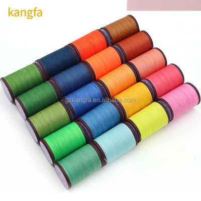 0.8mm 0.65mm Round Waxed High Strength Cored Sewing Thread for Leather Sewing Polyester