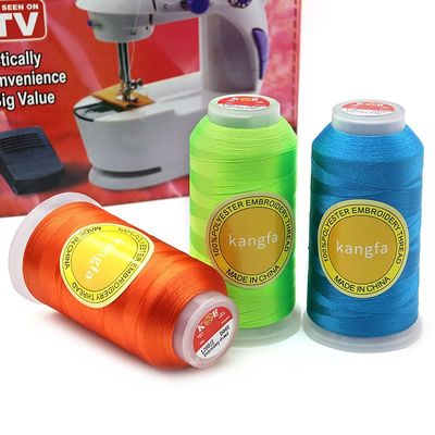4000y 100% Polyester 120D/2 Reflective Embroidery Thread for Home Clothing Embroidery