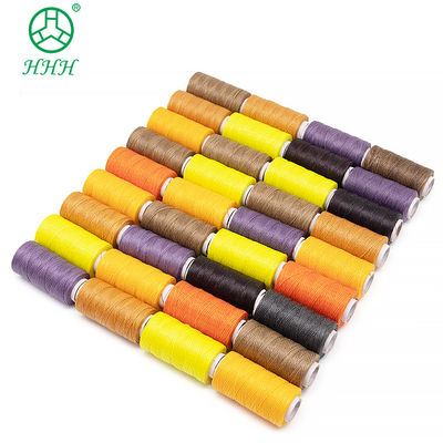 Dyed Color Polyester Nylon Waxed Thread for Small Cone Leather Sewing 7 Days Lead Time