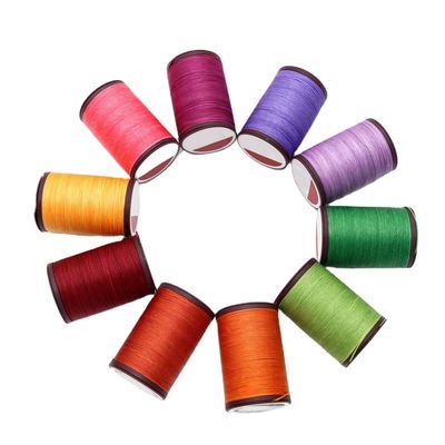 0.8mm Round Waxed Thread Cord Red for Hand Stitching Leather and Handmade Accessories