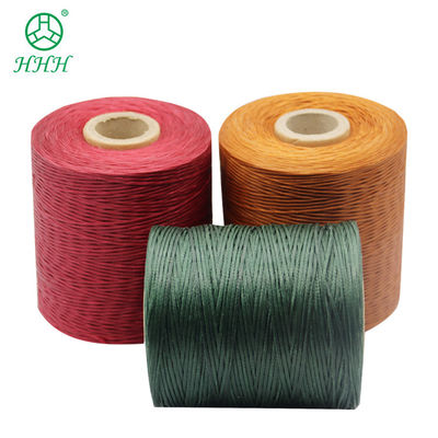 Custom 0.8mm 1mm 100% Polyester Flat Waxed Braided Thread Waterproof for Leather Ware