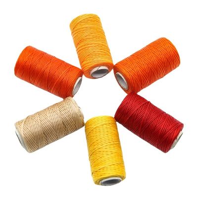 MERCERIZED 100% Polyester Flat Leather Waxed Thread 150d/16 Wax Thread for Sewing Leather