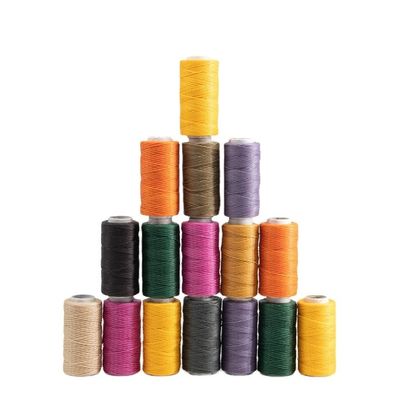 MERCERIZED 100% Polyester Flat Leather Waxed Thread 150d/16 Wax Thread for Sewing Leather