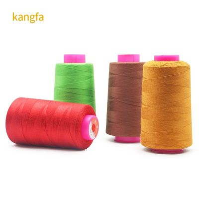 100% Cotton Thread 402 100g Cone Polyester Sewing Thread for Bed Linen Elastic Fabric