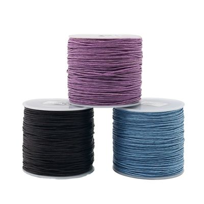 1mm Cotton Braided Yarn Count Colorful Wax Thread for Universal Hand Knitting Jewelry