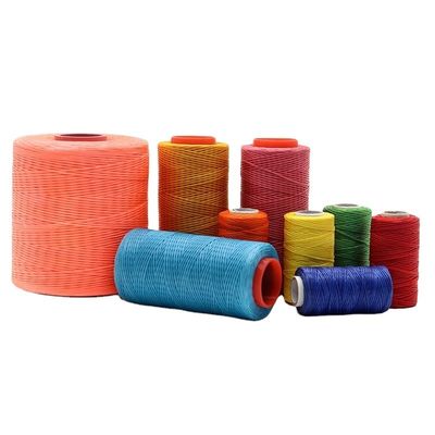 Art Craft Hand-sewn Leather Thread 0.8mm 1mm 100% Polyester Flat Wax Thread for Shoes