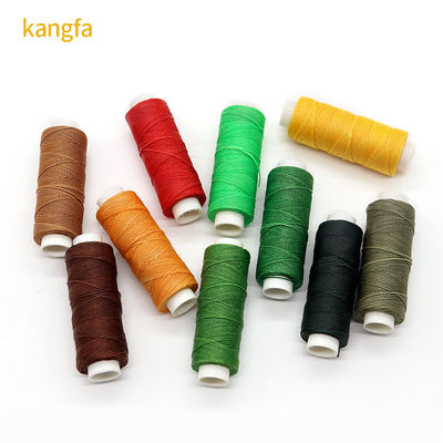 Chemical-Resistant 1mm 100% Polyester Leather Round Waxed Thread for Hand-sewn Bags