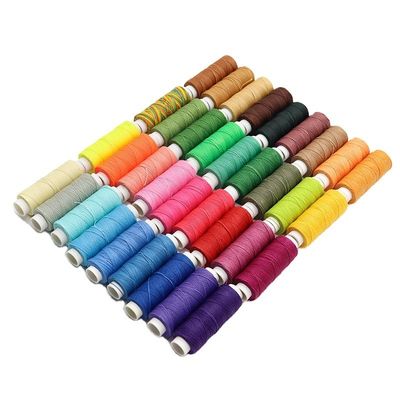 85 Colorful Round 0.45mm Line Bracelet Necklace Jewelry Hand-stitched Braided Sewing Waxed Thread Dyed Pattern