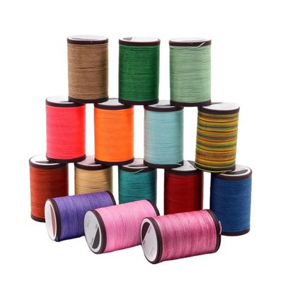 Plastic Cone Polyester Round Braid Waxed Thread for Shoes Sewing 0.35mm 0.45mm 0.65mm