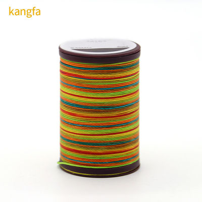 Plastic Cone Polyester Round Braid Waxed Thread for Shoes Sewing 0.35mm 0.45mm 0.65mm