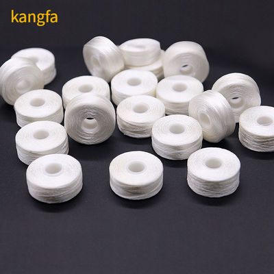 75d/2 Dyed Polyester Embroidery Thread Pre Wound Plastic Side Bobbins for Embroidery