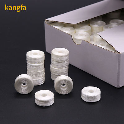 75d/2 Dyed Polyester Embroidery Thread Pre Wound Plastic Side Bobbins for Embroidery