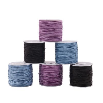 100% Cotton Roll Cord Waxed Thread Cord String Strap for Jewelry Making Plastic Cone