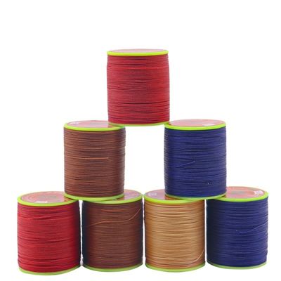 DIY High Strength Multicolor Round Polyester Sewing Leather Wax Bracelet Thread 3 Ply