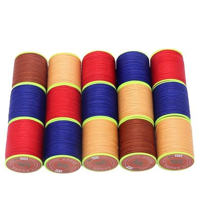 DIY High Strength Multicolor Round Polyester Sewing Leather Wax Bracelet Thread 3 Ply