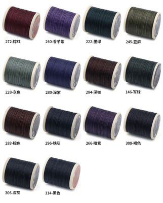 Hand Sewing 30g One Roll Round Wax Thread for DIY Leather Crafts 0.55MM Polyester