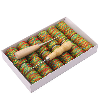 Leather Accessories 1mm 150D Leather Waxing Thread and Durable for 50m Rainbow Color