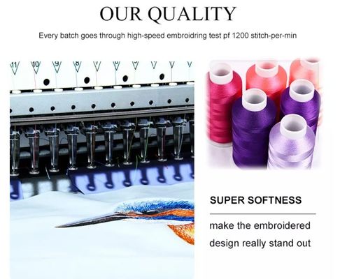 4000m Computer Polyester Embroidery Thread in Different Colors for Embroidery Machine