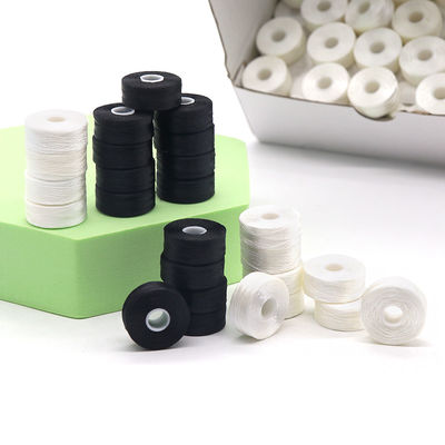 Sustainable Universal 144pcs/box White/ Black 75D/2 100% Polyester Pre-wound Bobbins Threads
