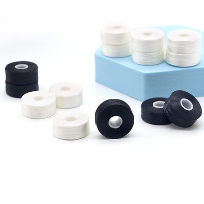 Sustainable Universal 144pcs/box White/ Black 75D/2 100% Polyester Pre-wound Bobbins Threads