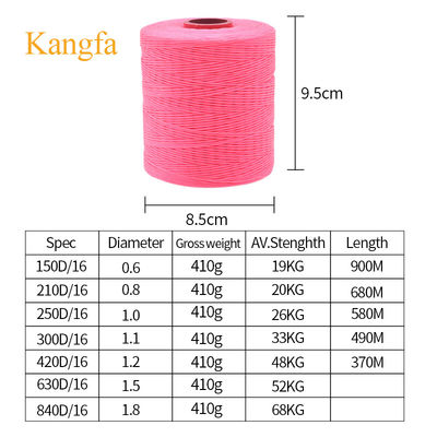 Single Color Flat Wax String 210D Nylon Waxed Thread for Sewing Polyester Thread