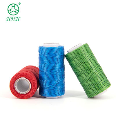 Flat Waxed Braided Thread Waterproof Black Polyester Yarn for Leatherware 0.45mm Sewing