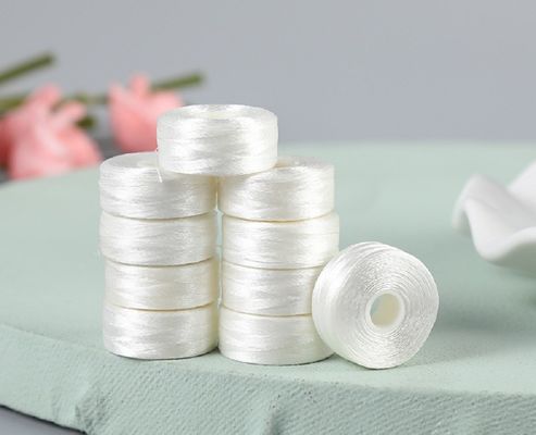 2cm Diameter Embroidery Bottom Thread White Borderless L-Type 75D/2 Shuttle Core Sewing Prefound Bobbin 6