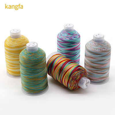 250g Multicolor Rainbow Thread 100% Polyester For Weaving Crafts Domestic Sewing Thread