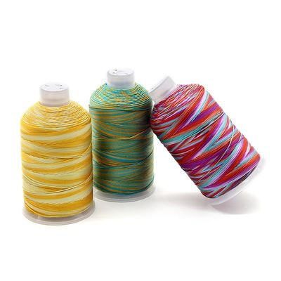 250g Multicolor Rainbow Thread 100% Polyester For Weaving Crafts Domestic Sewing Thread