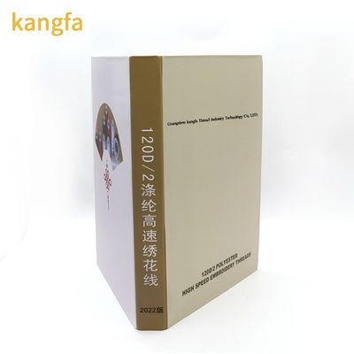 Embroidery Silk Thread Color Cards Book 5000y Length/cone and 100% Polyester